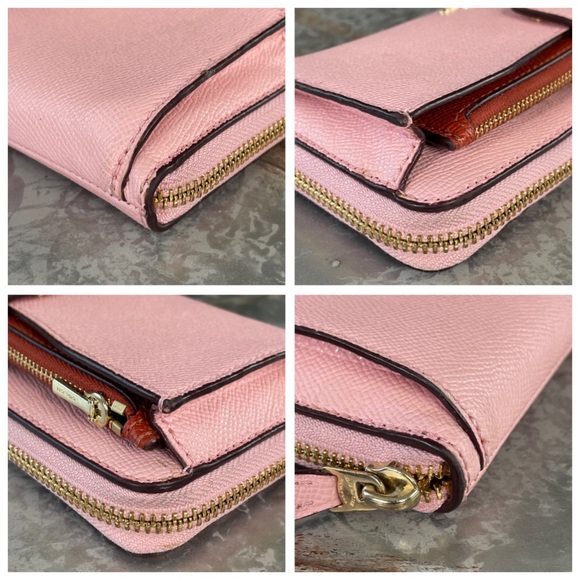 Coach Colorblock Multifunctional Wallet F25967 Blush/Terracotta $275 - Picture 15 of 15